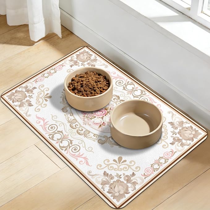 Dog Food Mat for Bowls, Absorbent Quick Dry Dog Cat Mats for Food and Water - Image 7