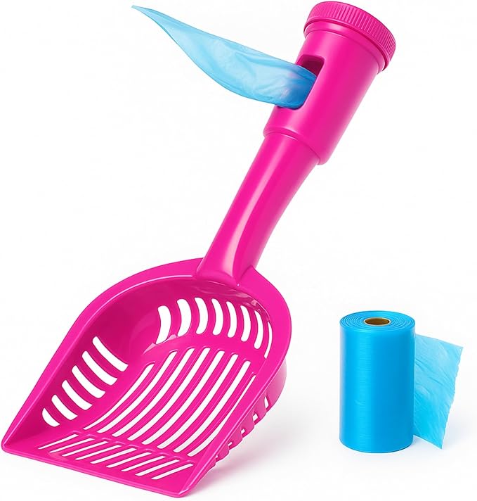 2-in-1 Pooper Scooper with Bag Attachment, Cat Litter Shovel Scoop with Bag by Unknown