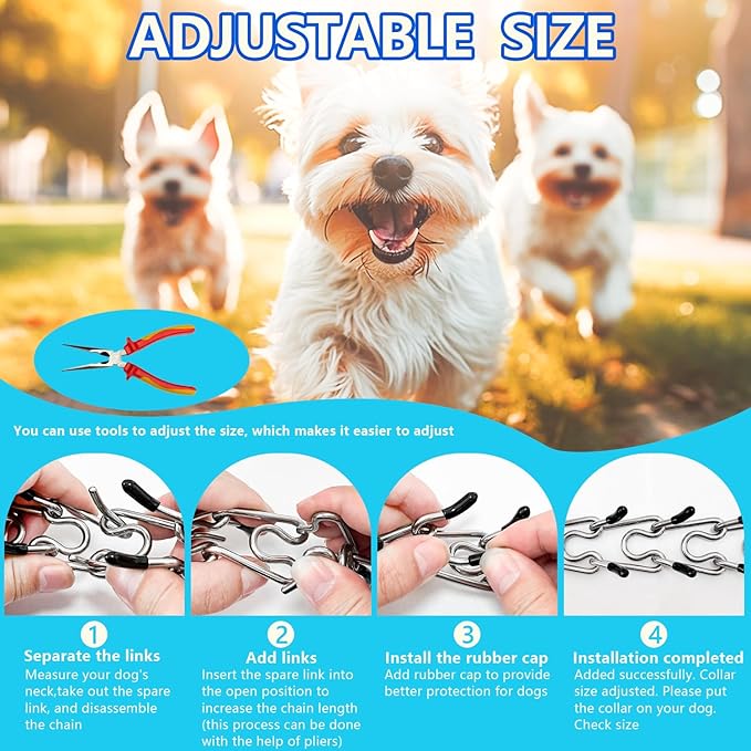 Stainless Steel Dog Collar, Tangle-Free 360° Swivel Collar - Image 4