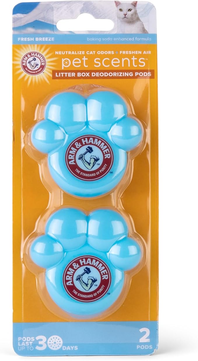 Arm & Hammer Pets Cat Litter Box Deodorizer Pods, Adhesive Odor Absorbing Gel by ArmHammer