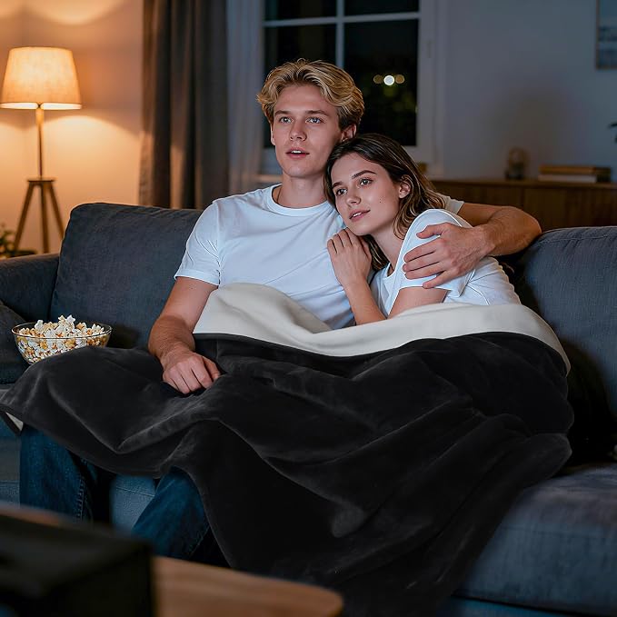 LOOBANI Waterproof Blanket for Bed: Reversible Soft Flannel King Size Bed - Image 6