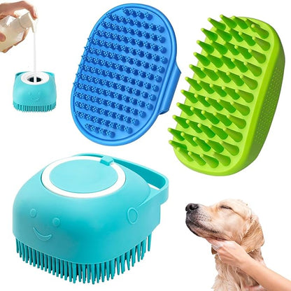 Comotech 3PCS Dog Bath Brush | Dog Shower/Washing Brush by Comotech