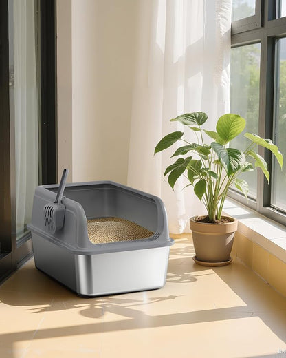 Stainless Steel Cat Litter Box, Metal Litter Box - Image 7