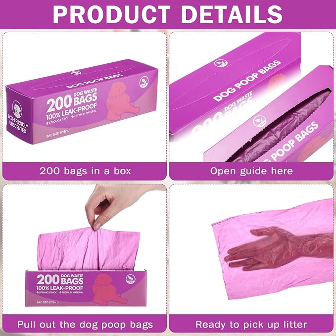 Sherr 20 Boxed Rolls 4000 Counts Dog Poop Bags Bulk Leak Proof Dog Waste Bags - Image 3