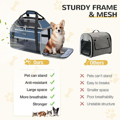 Lekereise Top-Expandable Pet Carrier 17x11x9.5 Inch Alaska Hawaiian Airline - Image 8