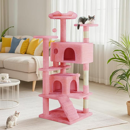 DUMOS 54-inch Indoor Cat Tree Tower –Multi-Level Pet House - Image 5