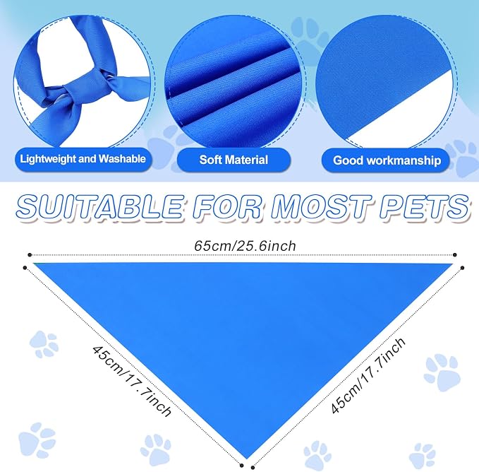 Abbylike 20 Pcs Sublimation Blank Dog Bandanas Plain Bandanas - Image 3