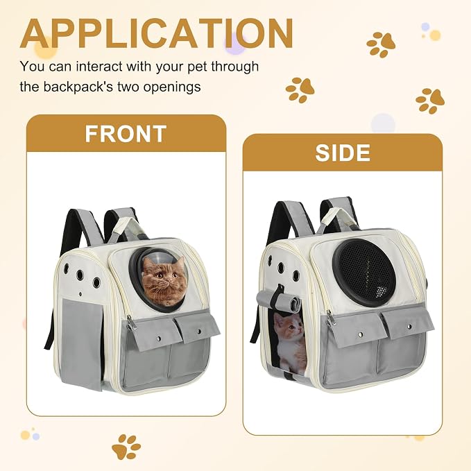 Pet Backpack Carrier, Portable and Ventilated, Oxford Cloth, Dogs Cats and - Image 5