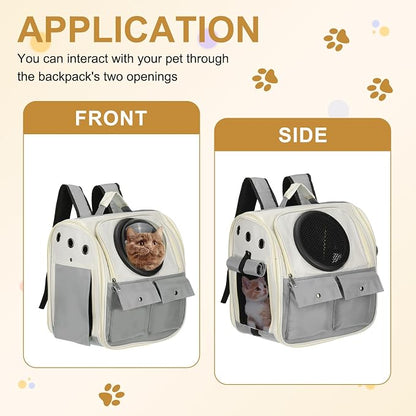 Pet Backpack Carrier, Portable and Ventilated, Oxford Cloth, Dogs Cats and - Image 5