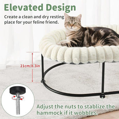 Sunhoo Elevated Cat Bed for Indoor Cats Raised Kitten Hammock Large High Puppy - Image 2