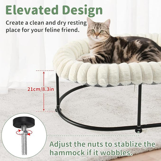 Sunhoo Elevated Cat Bed for Indoor Cats Raised Kitten Hammock Large High Puppy - Image 2