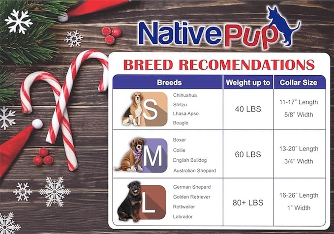 Native Pup Christmas Dog Collar- Winter Holiday Collars - Image 5