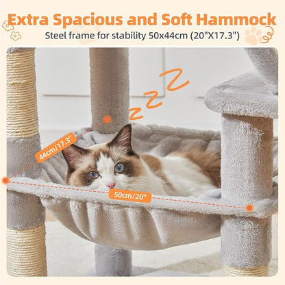 Taoqimiao Cat Tree 57.5-Inch, Cat Tower - Image 4