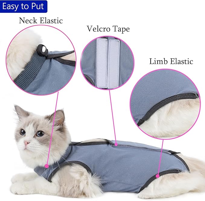 Cat Surgery Recovery Suit Cat Onesie - Image 3