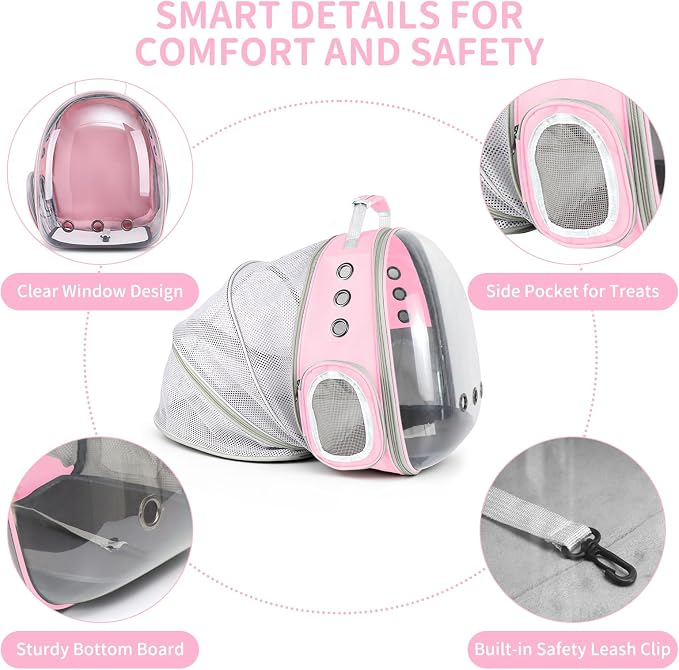 Cat Backpack Carrier, Back Expandable Pet Backpack - Image 6