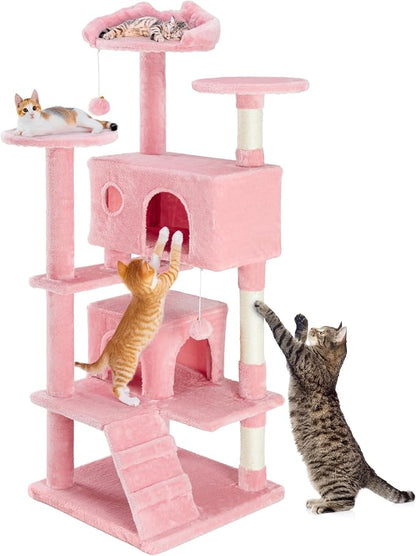 54 Inches Cat Tree Tower Condo, Cat Tower by SimpleDeluxe