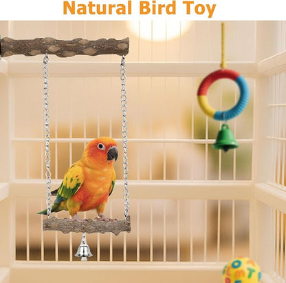 7PCS Bird Perches, Natural Wood Parrot Perch Stand, Bird Perch Chewing Stick - Image 6