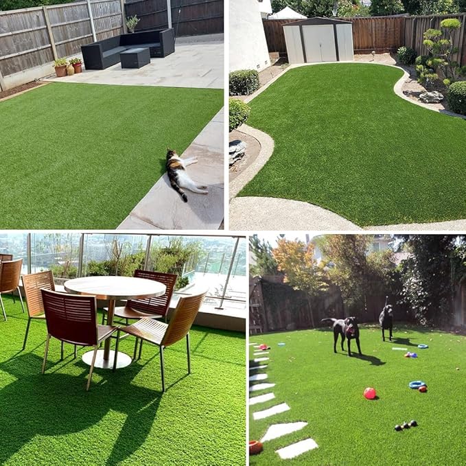 Artificial Grass Outdoor Rug, 3FT x 5FT 0.8 inch Realistic Fake Synthetic Grass - Image 6