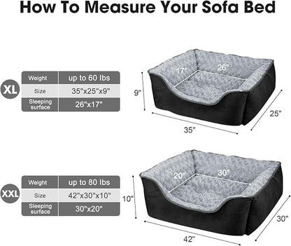JOEJOY Rectangle Dog Bed for Large Medium Small Dogs - Image 3