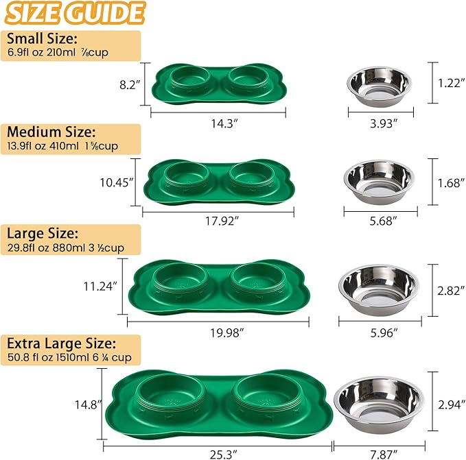 Hubulk Pet Dog Bowls 2 Stainless Steel Dog Bowl - Image 4