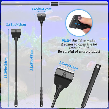 Honoson Aquarium Scraper 21.65 Aquariums Fish Tank Scraper Cleaner Tool Kit - Image 2