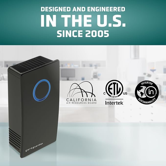 Germ Guardian GG1100B 7” Pluggable Small Air Purifier, Small Room Wall Air - Image 4