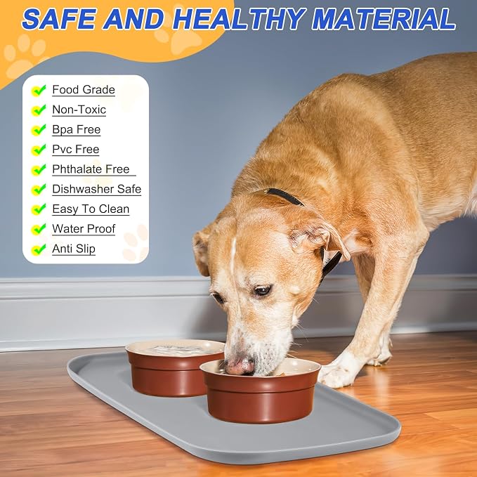 Silicone Pet Feeding Mat with Raised Edge - Image 3
