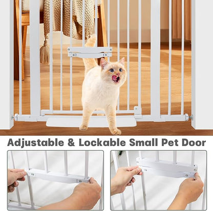 37 Inch Tall Baby Gate with Cat Door, Adjustable 29.55" and -40.55" Wide Auto - Image 5