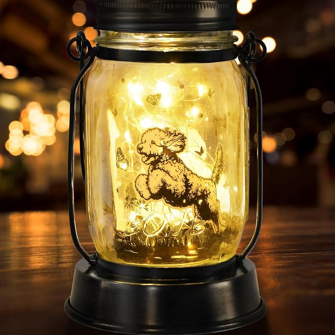 kyoryuger Goldendoodle Gifts for Women/Men Poodle Solar Lanterns Dog Mom - Image 9