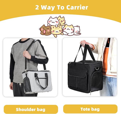 Cat & Dog Carrier for Pets Up to 15 Lbs, Airline Approved Soft-Sided - Image 6