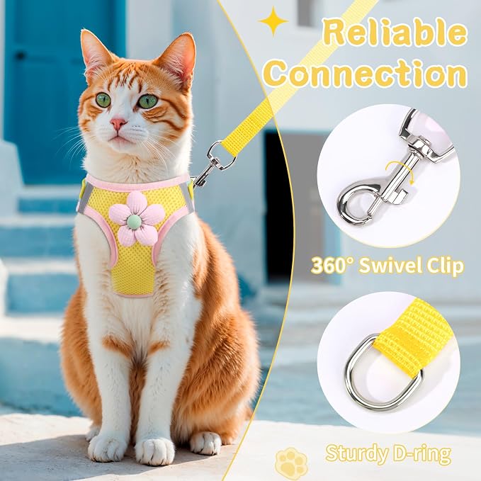 Cat Harness and Leash Set for Walking Escape Proof, Adjustable Kitten Harness - Image 7
