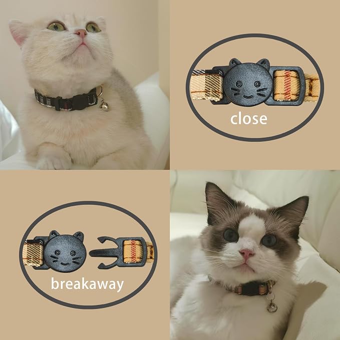 Yizepet Cat Collars with Bells, Breakaway Kitten Collar, Cute Kitty Collar - Image 3
