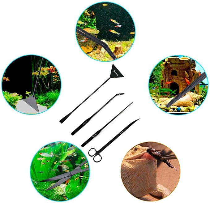Aquarium Tweezers, Capetsma Stainless Steel Aquarium Plant Tools Long - Image 7