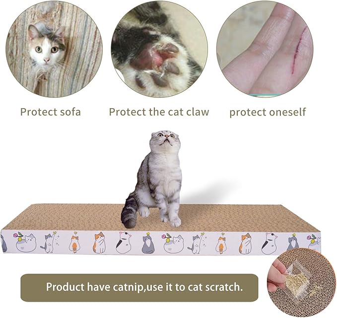 5 Packs cat Scratcher Toys Reversible Scratching Post Board - Image 4