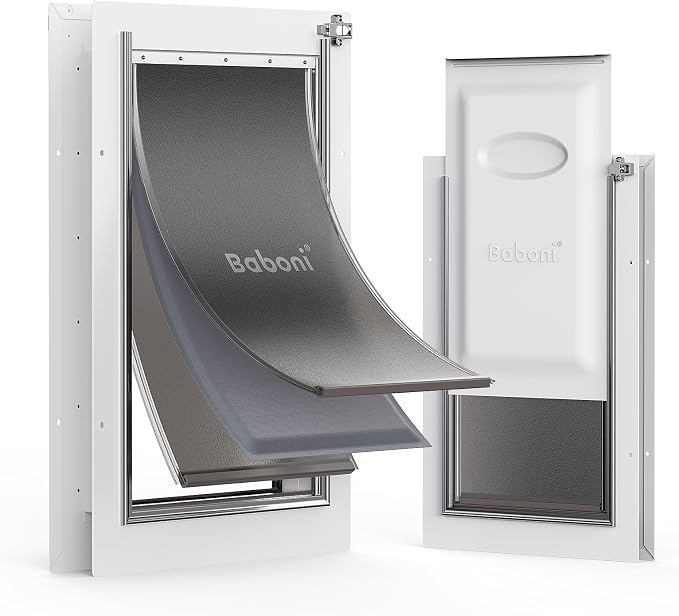 Baboni 3-Flaps Pet Door for Interior and Exterior Doors, Steel Frame and - Image 8