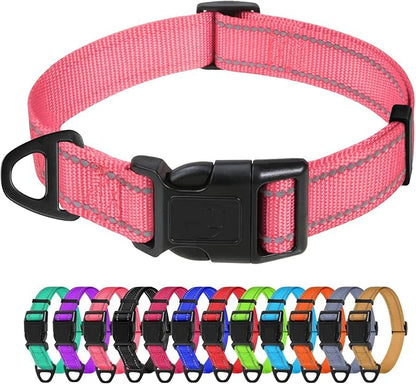 TagME Small Dog Collars, Adjustable Reflective Nylon Pet Collar by TagME