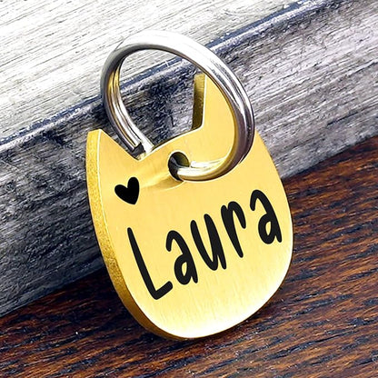Ultra Joys Cat ID Tag Personalized Pet Tags, Durable Stainless Steel Small Pet - Image 2