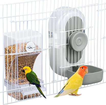 No Mess Bird Feeder & Water Dispenser Set by lemtrflo
