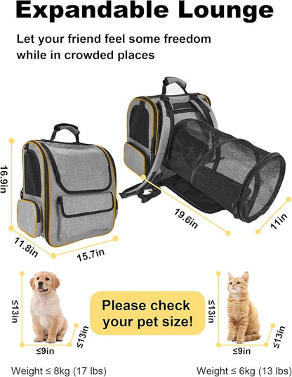 Expandable Cat Carriers for Cats and Small Dogs, Travel Bag - Image 4