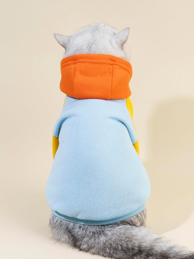 QWINEE Basic Dog Hoodie Sweatshirt Puppy Sweater Warm Cat Costumes Pet Clothes - Image 2