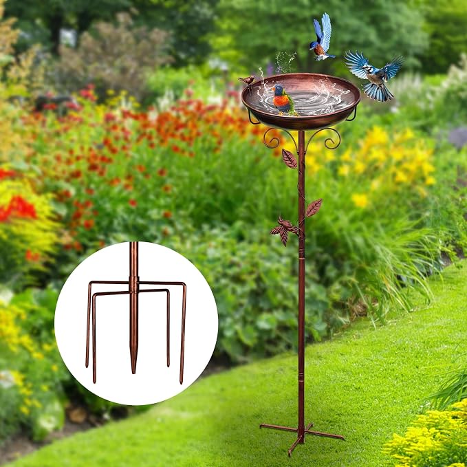 Metal Bird Bath for Outside - Image 8