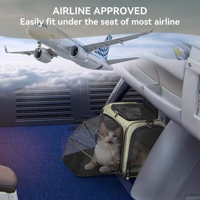 Petsfit Expandable Rabbit Carrier Small Cat Carrier Airline Approved - Image 7
