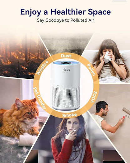 Air Purifiers for Bedroom Home Pets 1200 Ft², Tailulu H13 True HEPA Air Filter - Image 4