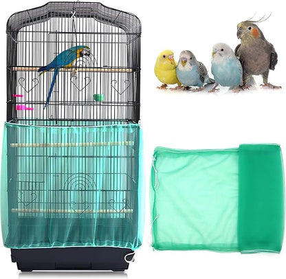Daoeny Universal Bird Cage Cover, Adjustable Seed Feather Catcher, Soft Airy by Daoeny