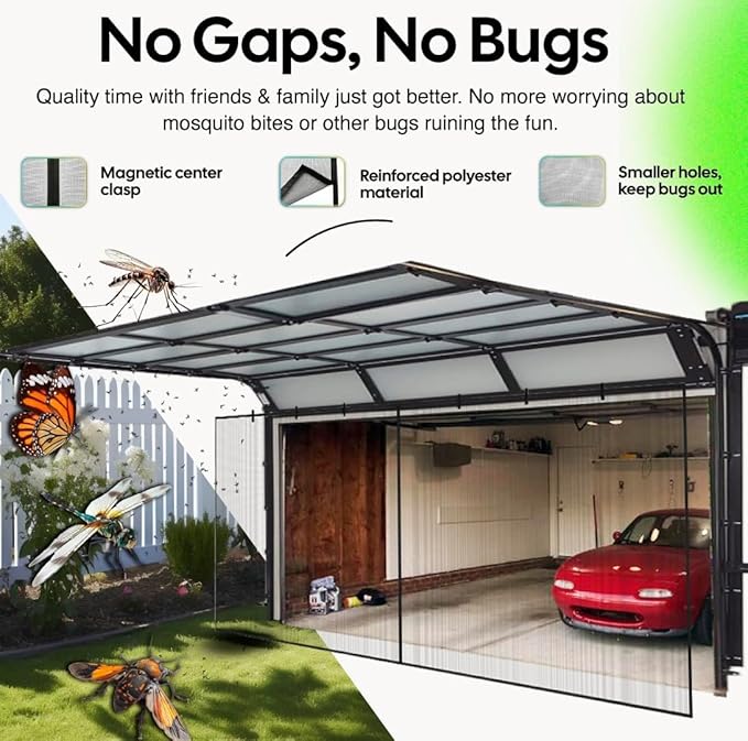 UnBugs Garage Screen Doors for 2 Car Garage - Image 5