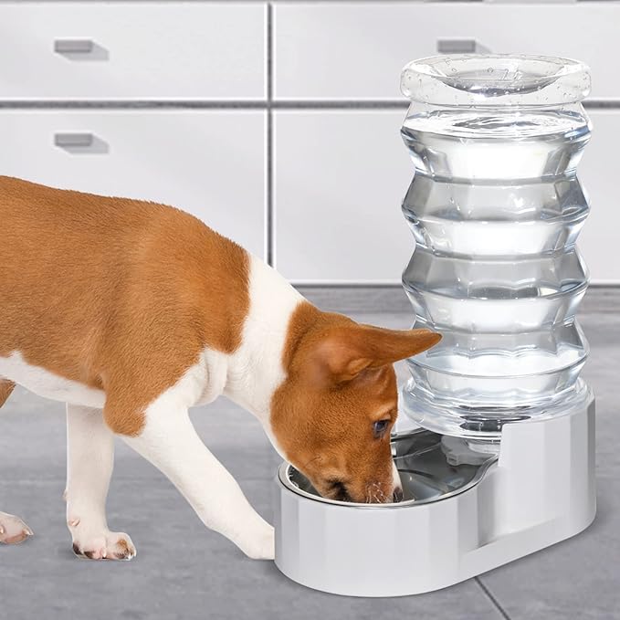RIZZARI Gravity Dog Water Dispenser: 8L Large Auto-Refill Stainless Steel Pet - Image 7