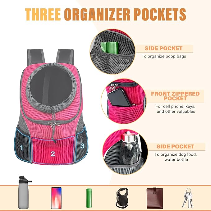 YUDODO Dog Front Carrier Backpack, Adjustable Breathable Pet Carrier - Image 4