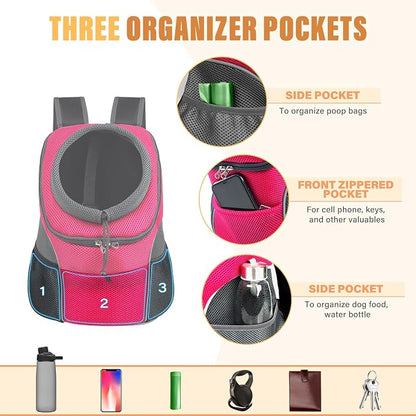 YUDODO Dog Front Carrier Backpack, Adjustable Breathable Pet Carrier - Image 4