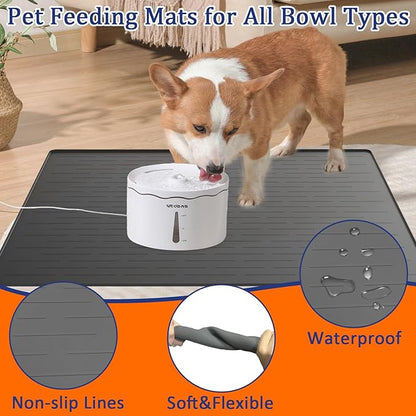 48"x32" Extra Large Pet Food Mat, 1.5MM Super Thick Silicone Dog Mats - Image 4