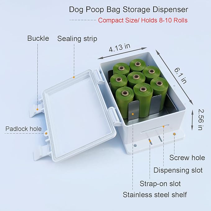 Small Dog Waste Station for Home 1.3Gallon/5L Mountable Doggie Trash Can - Image 5